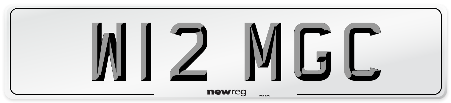 W12 MGC Number Plate from New Reg